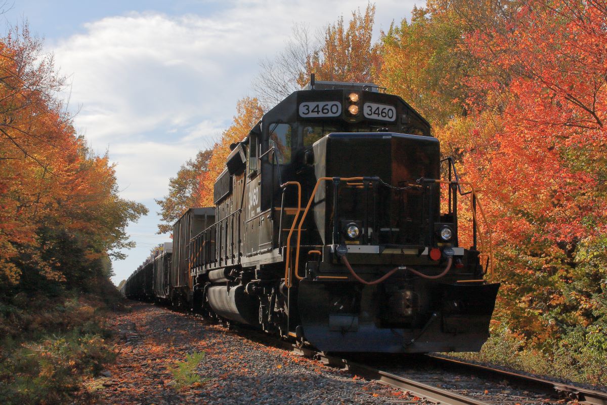 image of train in fall